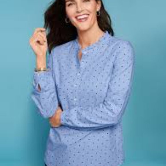 Talbots Tops - Talbots Cotton Feminine Popover-Dot Top Feminine Cottage Preppy Core Size: XL/P